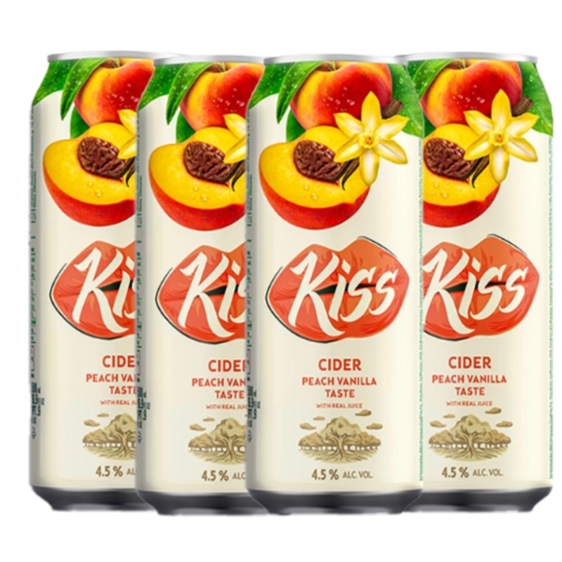 Kiss Peach Vanilla Cider 4Pk