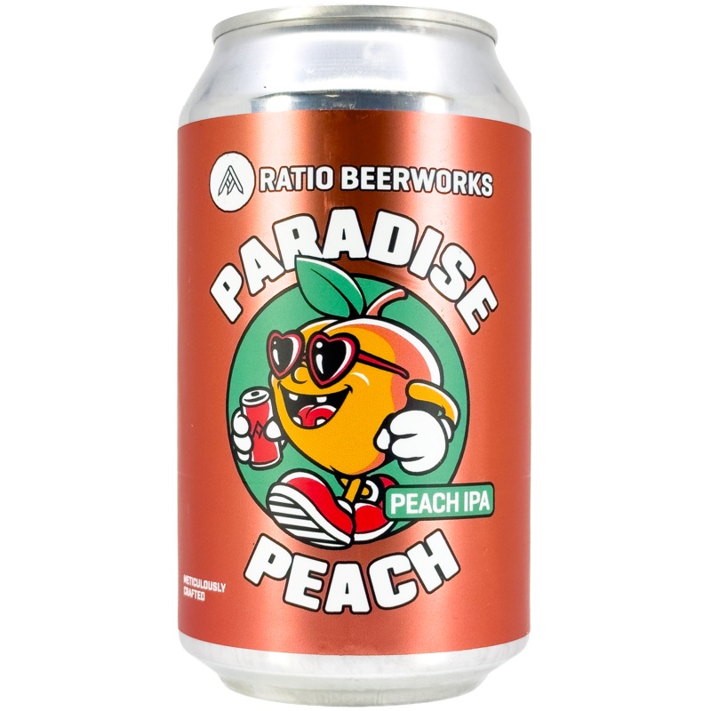 Ratio Beerworks Paradise Peach IPA Beer, Colorado