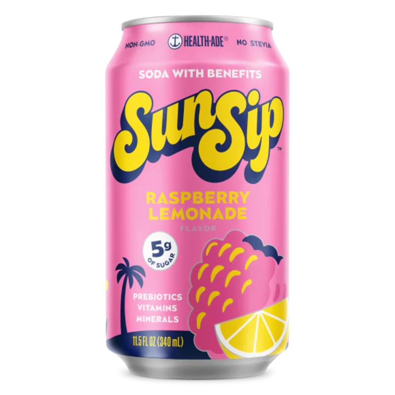 SunSip Peach Prebiotic Soda