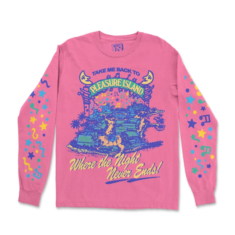 Where The Night Never Ends Long Sleeve Tee - Crunchberry