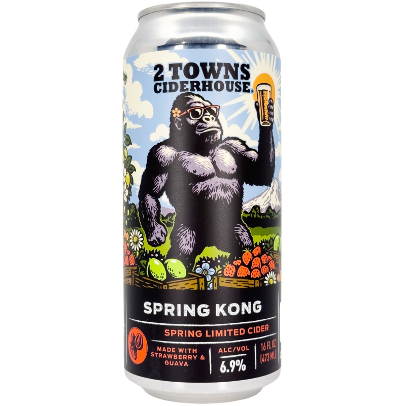 2 Towns Ciderhouse 'Spring Kong' Guava Cider, Oregon