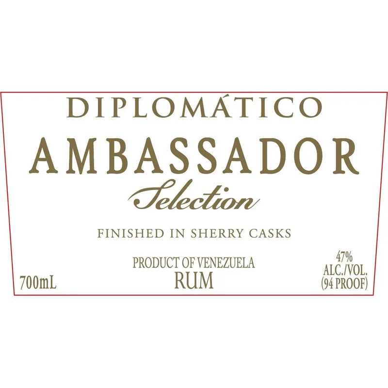 Diplomatico Ambassador Selection Rum Finished in Sherry Casks Venezuelan Rum 700mL