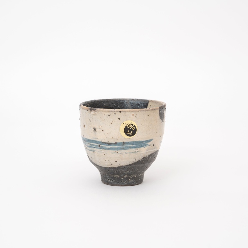 Handmade Shigaraki Black and White Tea Cup