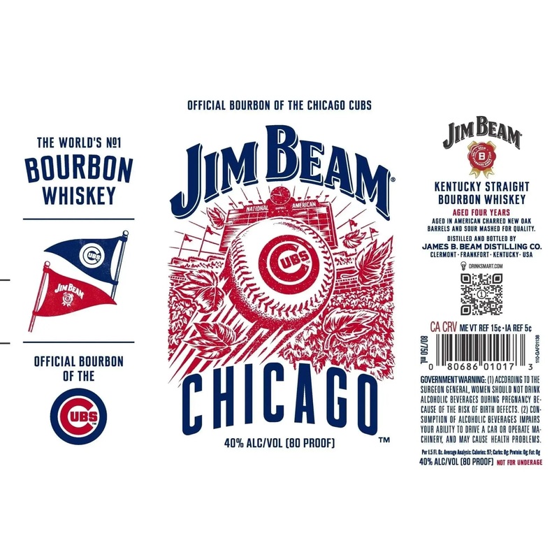 Jim Beam Chicago Cubs Kentucky Straight Bourbon Whiskey