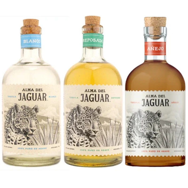 Alma del Jaguar Tequila Blanco Reposado & Aejo - 3-Pack