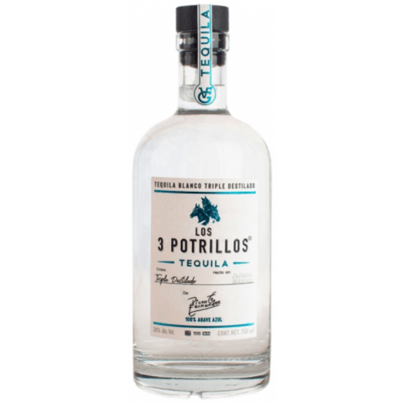Los 3 Potrillos Tequila Blanco by Vicente Fernandez