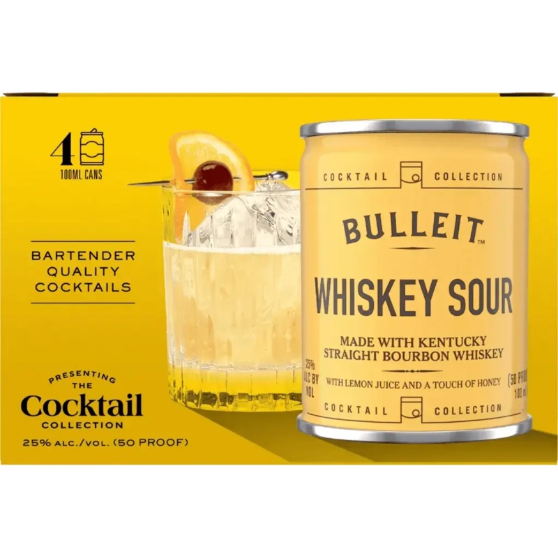 Bulleit Whiskey Sour Cocktail Cans 4 x 100mL