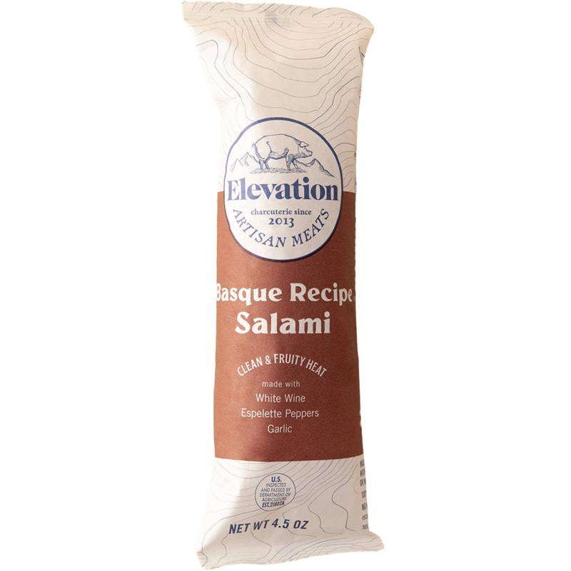 Elevation Meats Basque Recipe Salami, Colorado