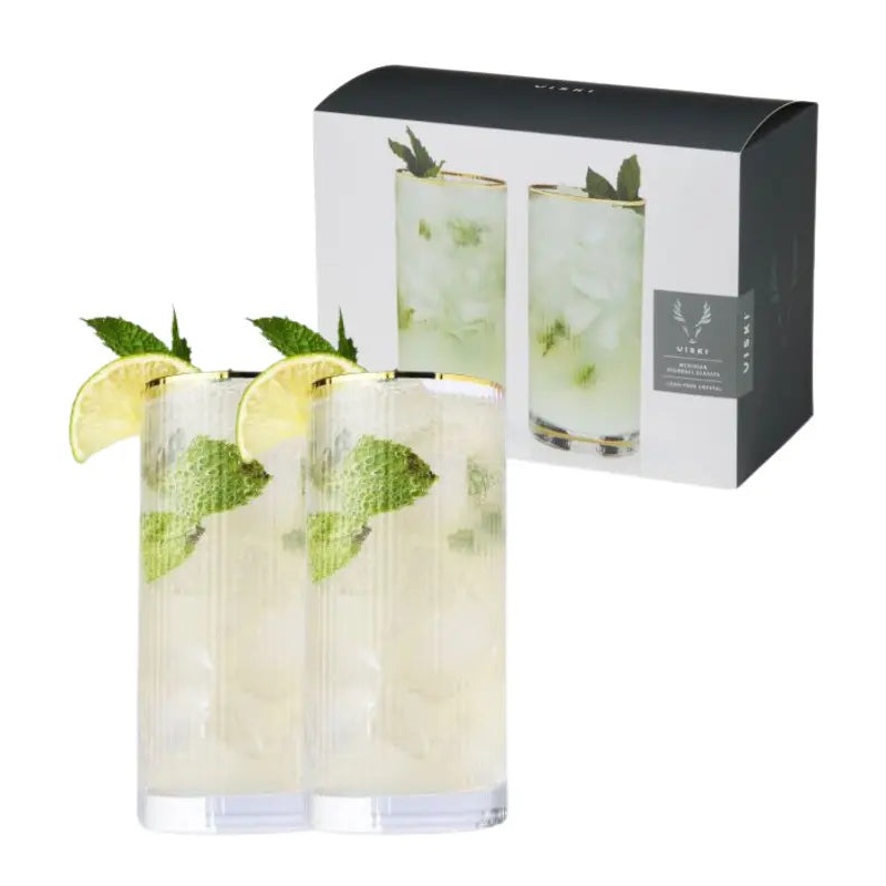 Meridian Crystal Highball Glasses by Viski