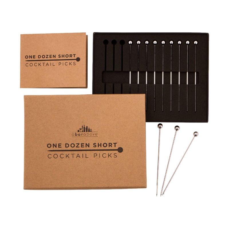 A Bar Above Stainless Cocktail Picks for Garnishes
