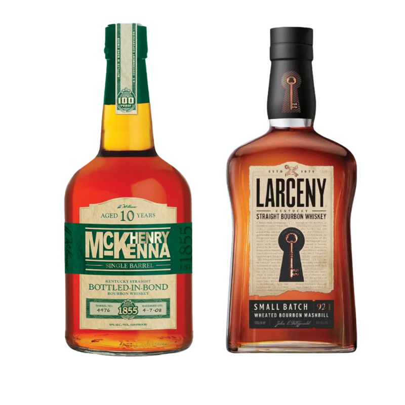 Henry McKenna Single Barrel Bottled-in-Bond & Larceny Small Batch Bourbon Bundle 750ml Each