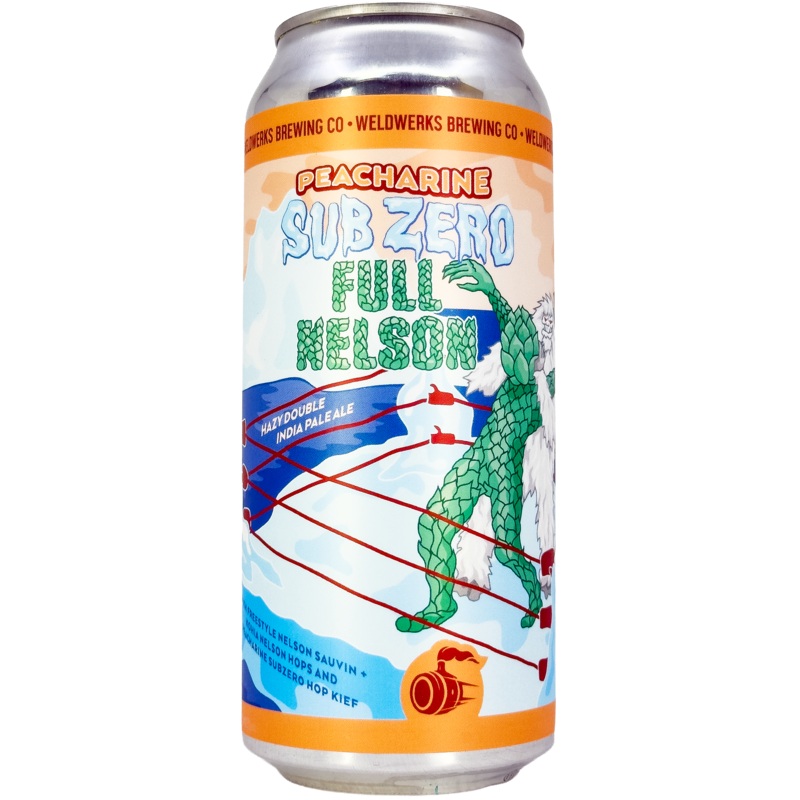 WeldWerks Brewing 'Peacharine Sub Zero Full Nelson' Hazy Double IPA Beer, Colorado