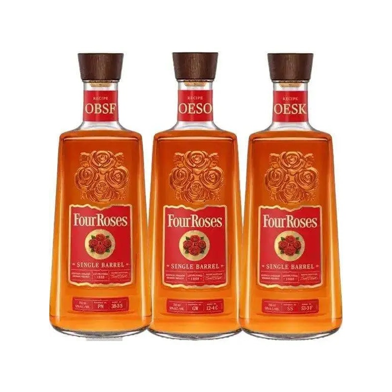 Four Roses Single Barrel Recipe OBSF, OESK, & OESO Bourbon Whiskey Collection