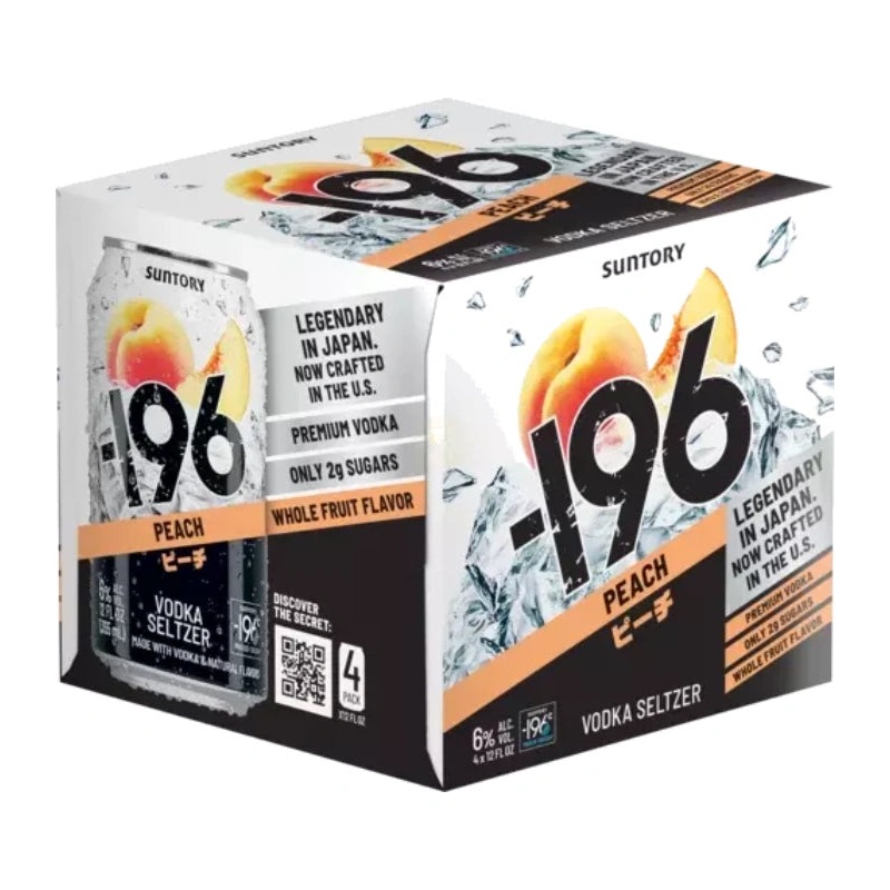 Suntory -196 Peach Vodka Seltzer 4-Pack