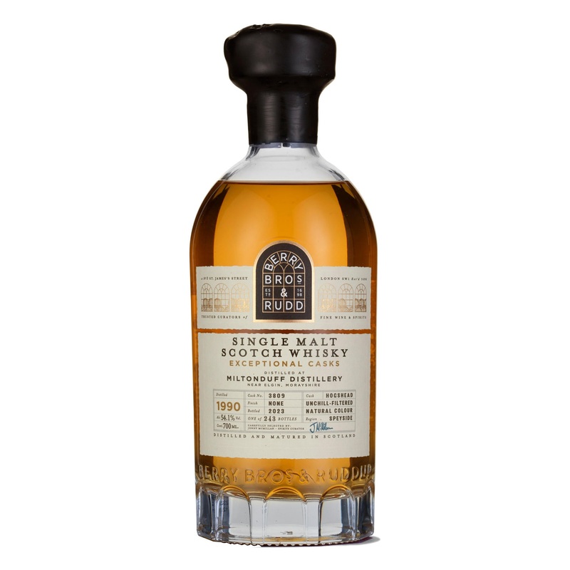 1990 BB&R Exceptional Casks Miltonduff, Cask Ref. 3809, Speyside, Single Malt Scotch Whisky (54.1%)
