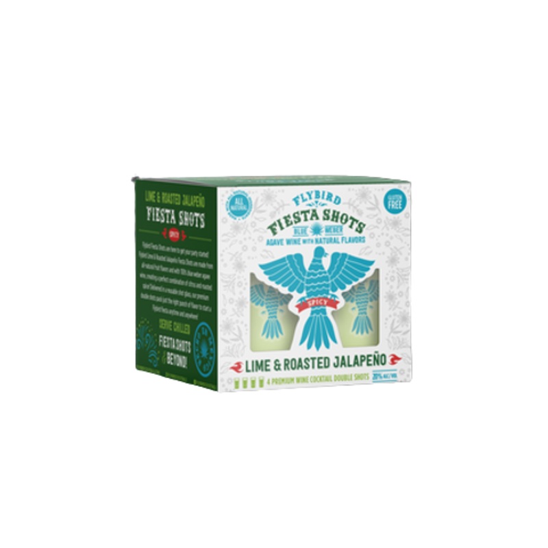 Flybird Cocktails Lime and Roasted Jalapeno Fiesta Shots (4pk)
