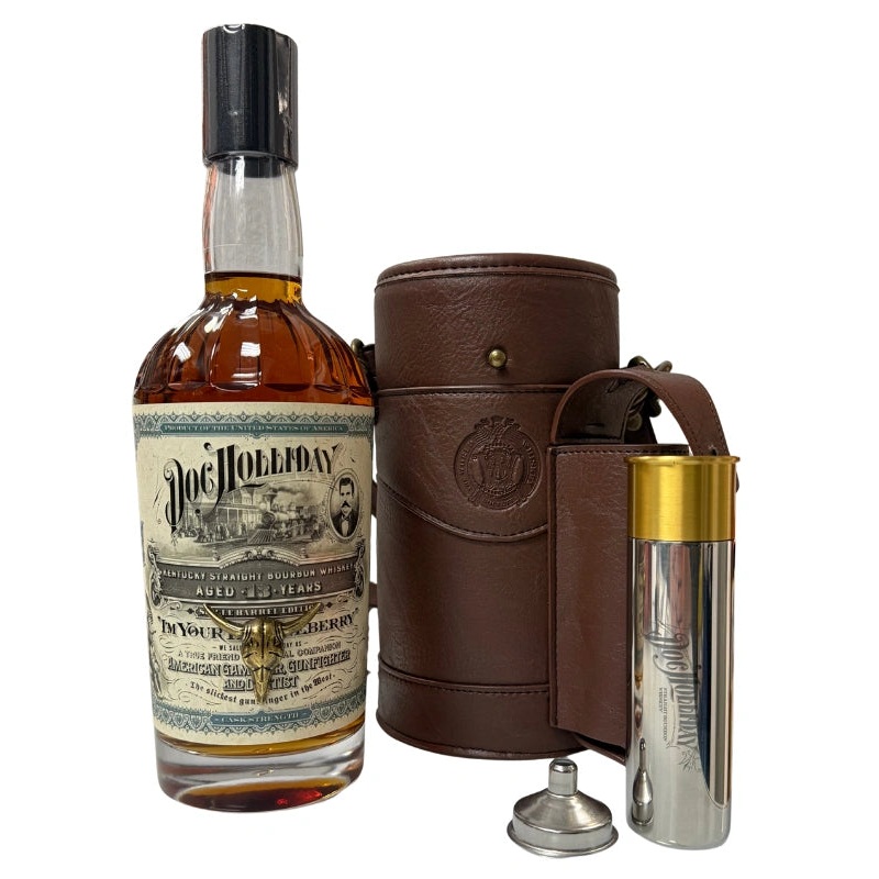 Doc Holliday 13 Year Single Barrel Bourbon Hunter's Bag w/ Shotgun Shell Flask