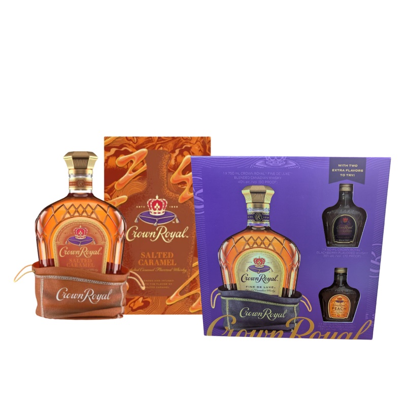 Crown Royal Whisky Gift Set + Salted Caramel Whisky
