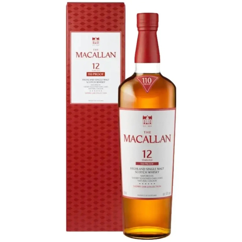 The Macallan Sherry Oak 12 Year 110 Proof Scotch Whisky 750mL