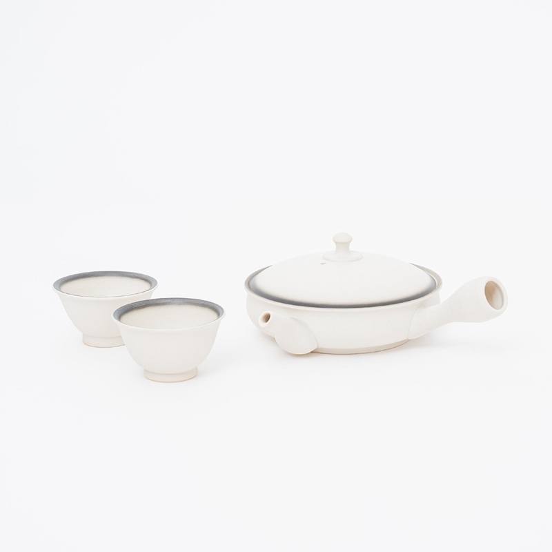 Handmade Tokoname Teapot Set by Junzo Maekawa