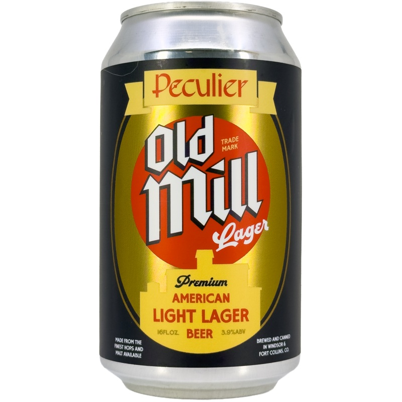 Peculier Ales 'Old Mill' American Light Lager, Colorado
