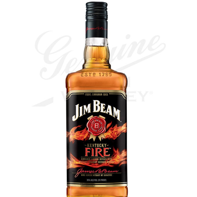 Jim Beam Kentucky Fire Straight Bourbon Whiskey 1L